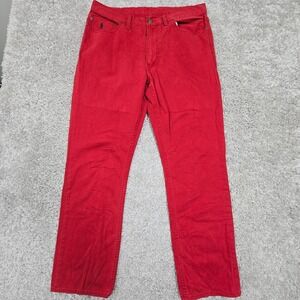 Polo Ralph Lauren Mens Twill Pants‎ Red Cotton Size 36x32 (fits 34x31) Preppy